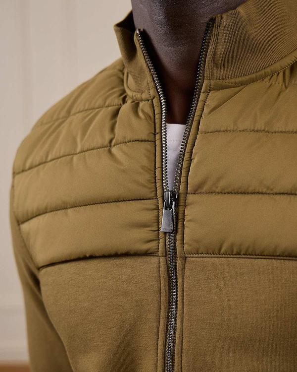 Cardigan bi-matières Gabino vert