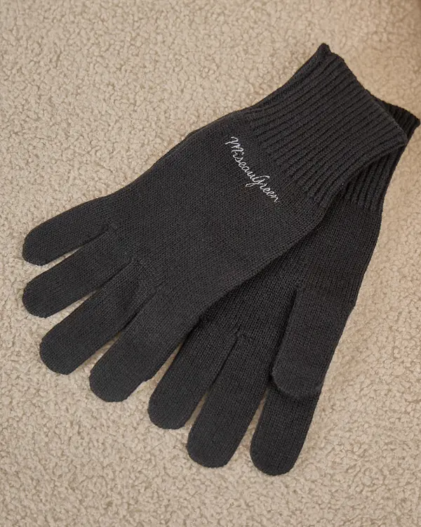 Gants en tricot noir