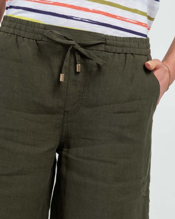Short long en lin uni vert