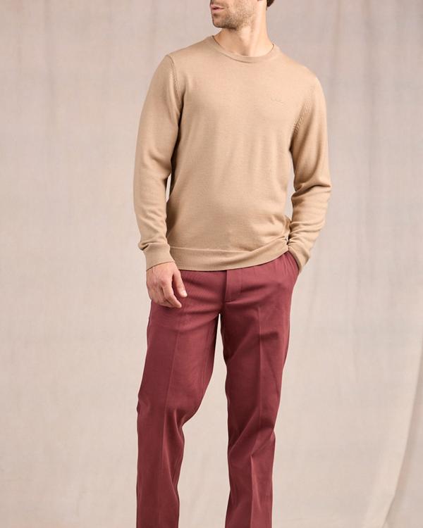 Pull col rond beige Pull col rond beige