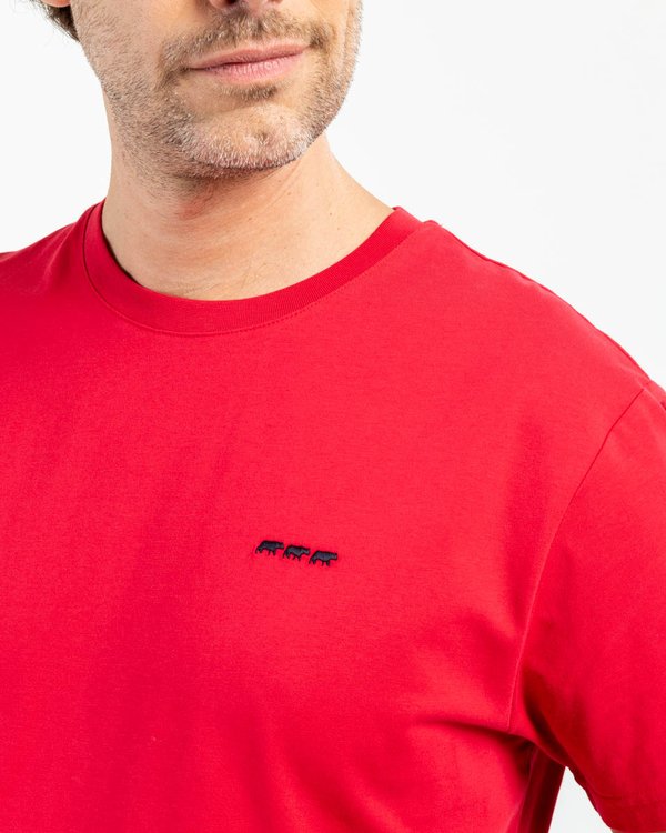 T-shirt modern fit Ethan uni manches courtes col rond coton rouge T-shirt modern fit Ethan uni manches courtes col rond coton rouge