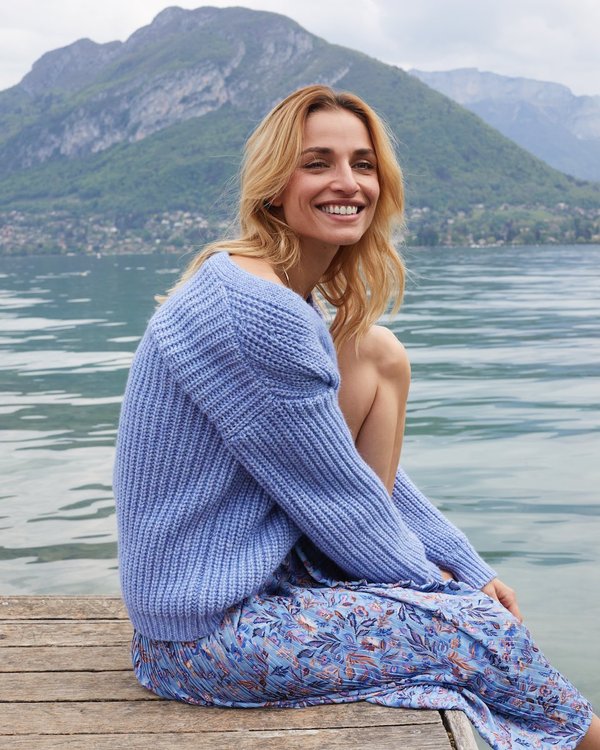 Pull confort femme couleur pastel