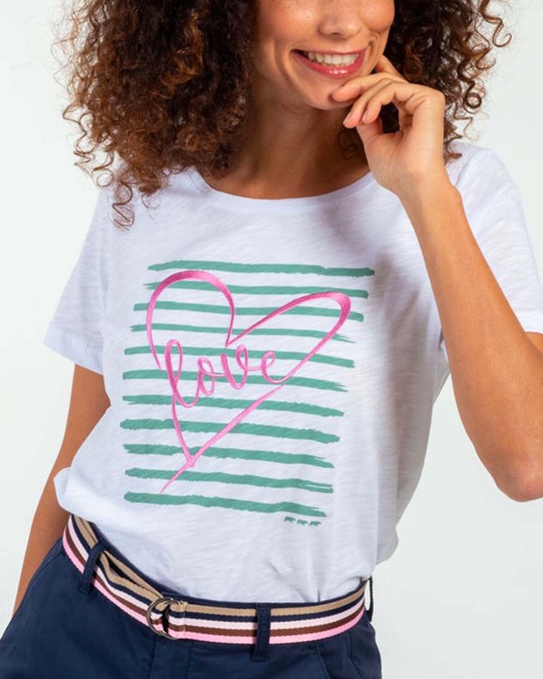 T shirt manches courtes s rigraphie c ur love I Mise au Green