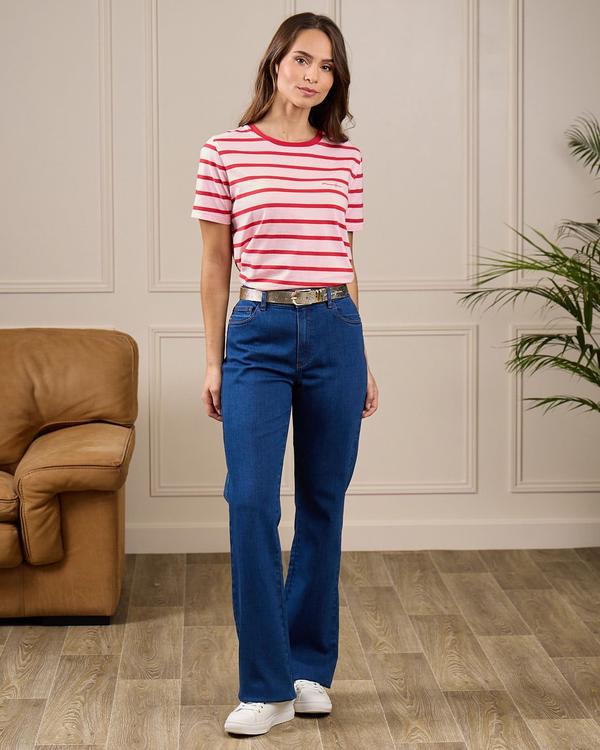 T-shirt brodé Garret rose