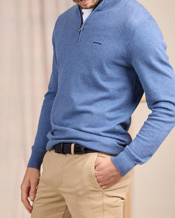Pull col camionneur bleu Pull col camionneur bleu