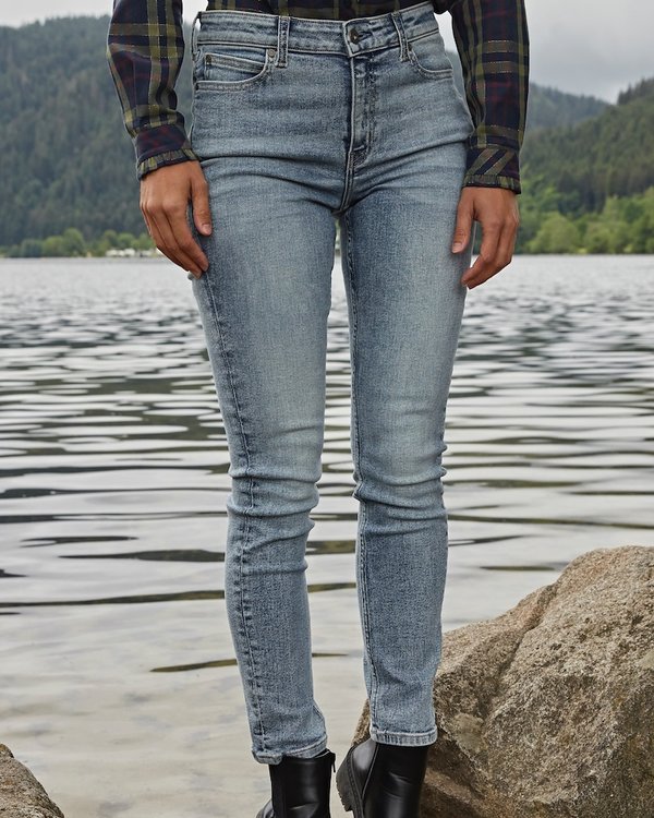 Jean slim denim effet délavé bleu Jean slim denim effet délavé bleu
