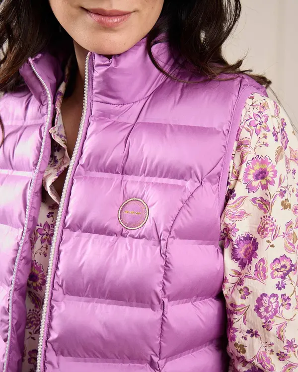 Doudoune sans manches violet