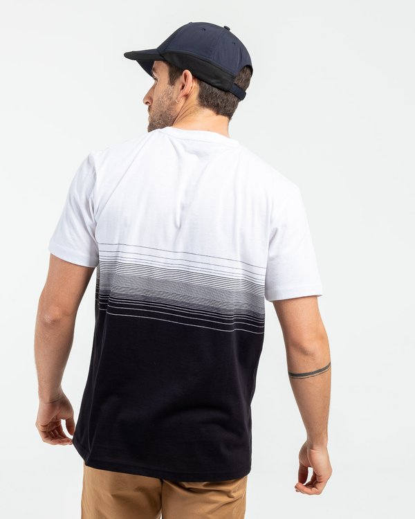 T-shirt manches courtes col rond fantaisie en coton blanc