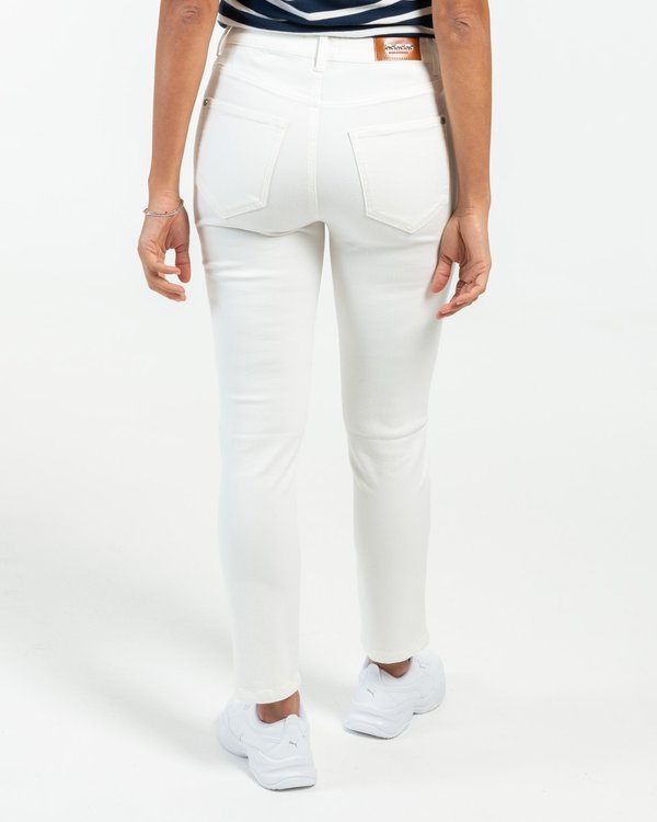Pantacourt slim uni longueur 7/8 en coton vert Pantacourt slim uni longueur 7/8 en coton vert