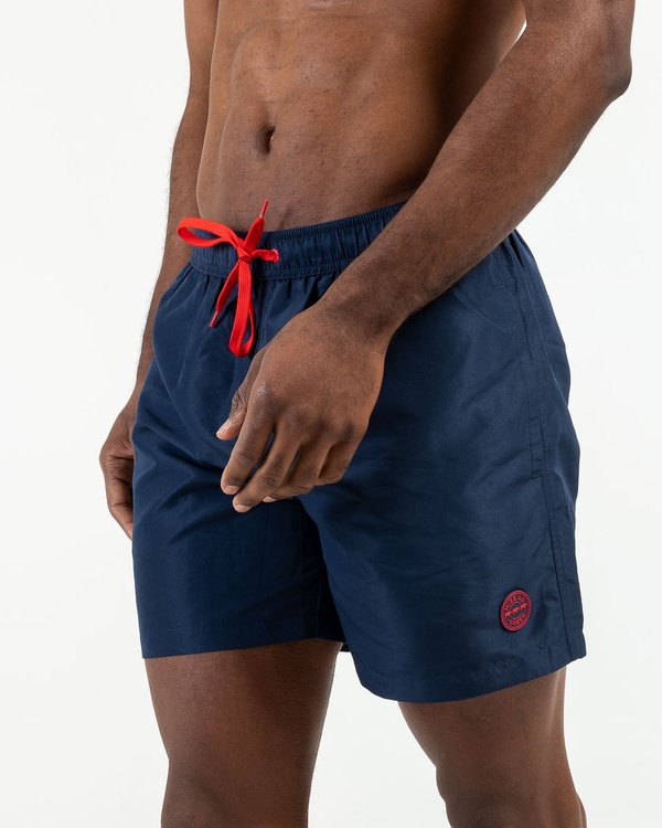 Short de bain uni cordon bleu