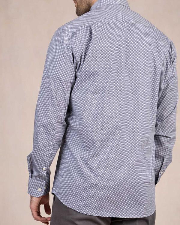 Chemise à motifs graphiques gris