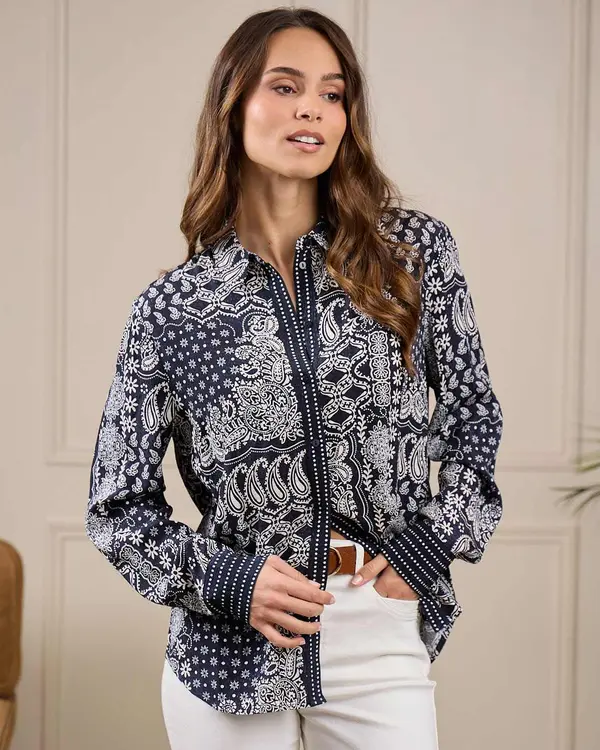 Chemise bandana Gwelda bleu