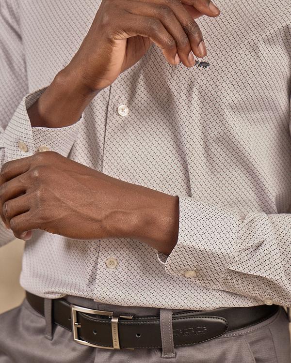 Chemise micro motifs violet
