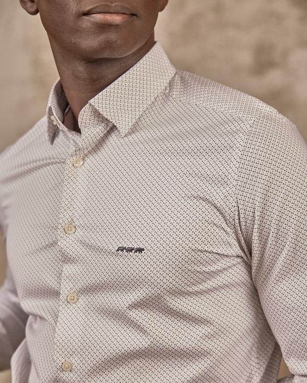 Chemise micro motifs violet