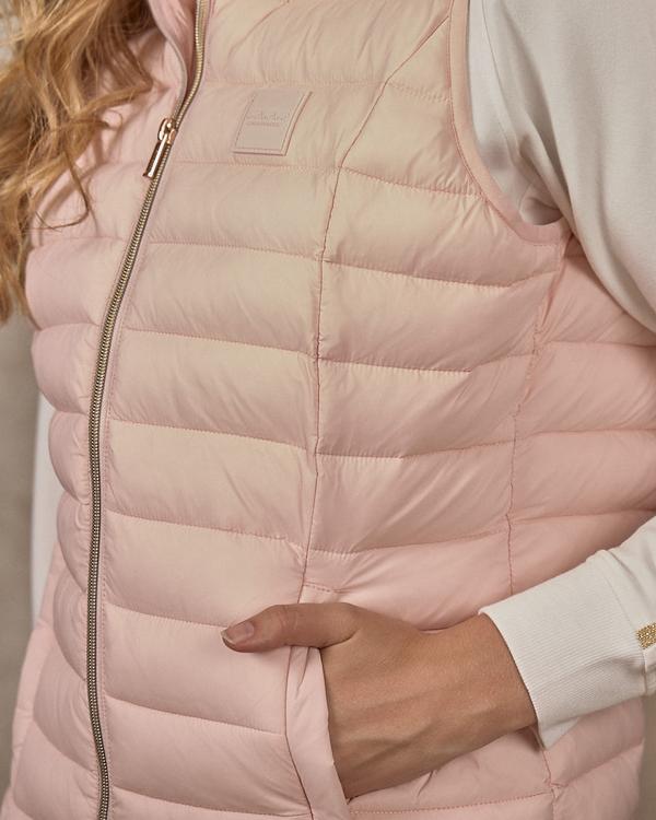 Doudoune sans manches rose