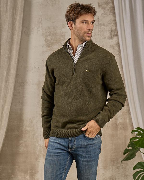 Pull col camionneur vert