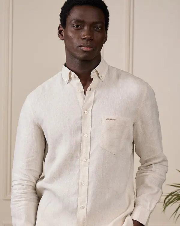 Chemise lin Gibson beige