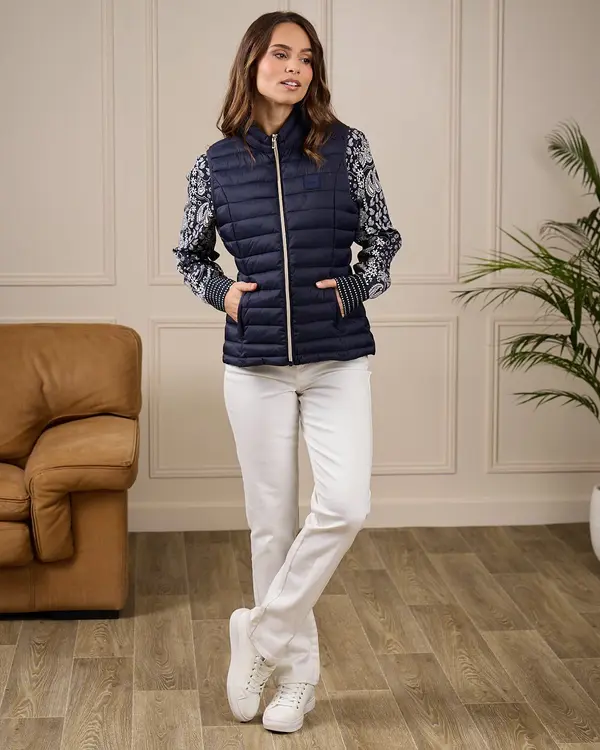 Doudoune sans manches bleu