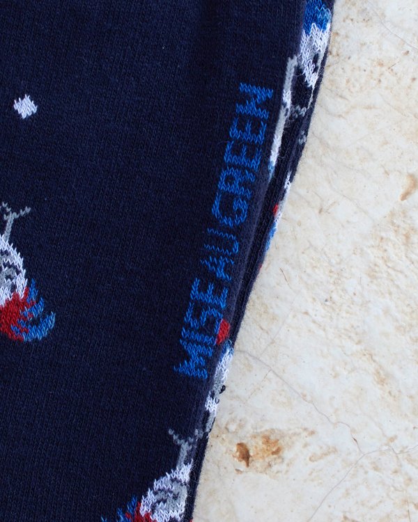 Chaussettes coq tricolore bleu