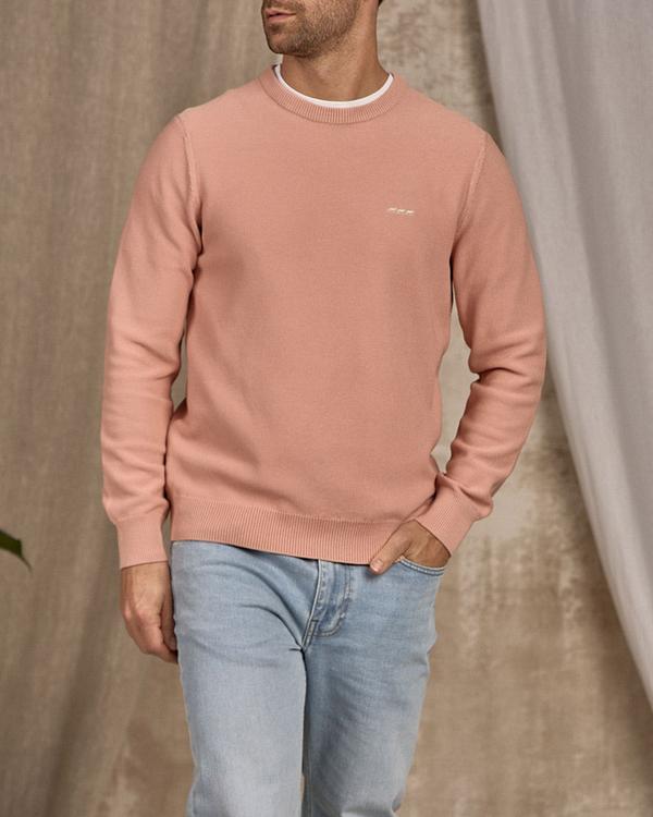 Pull nid d'abeille rose