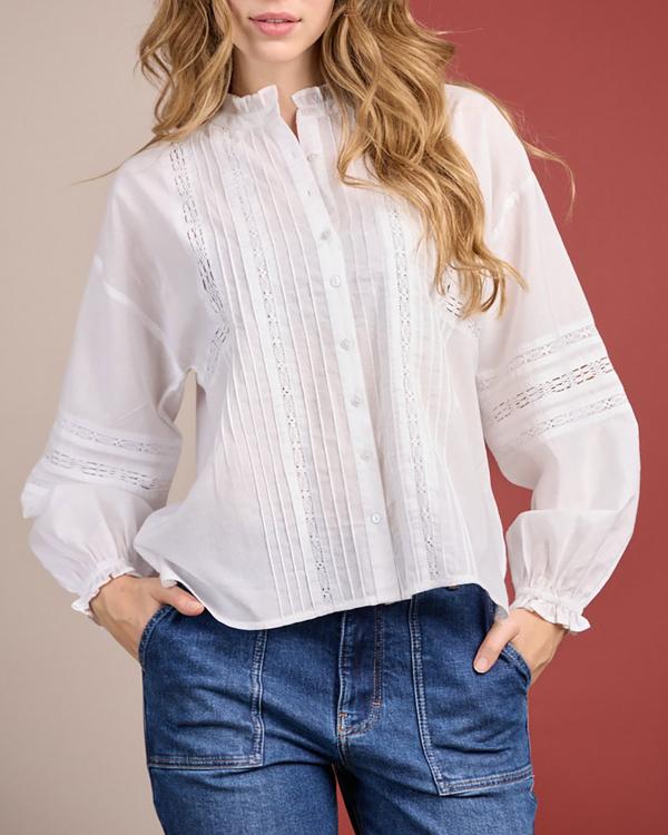 Blouse à détails blanc