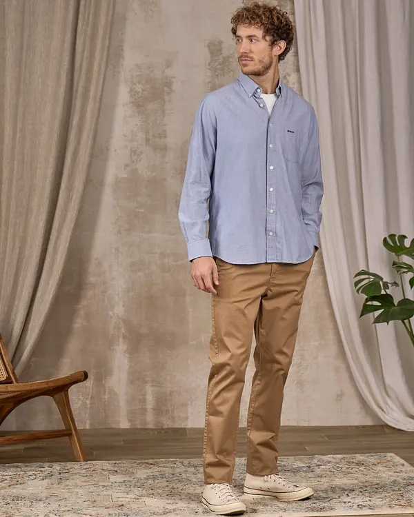 Chemise unie bleu Chemise unie bleu