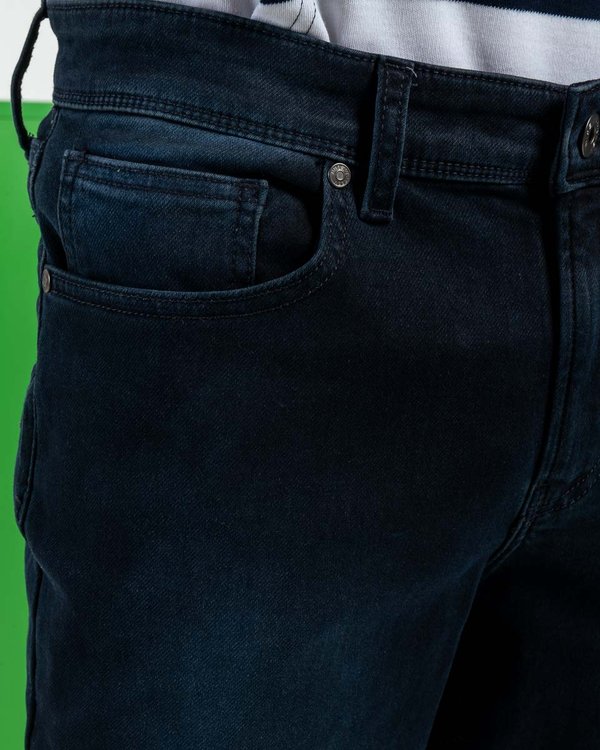 Jean modern fit type joggjean en coton et elasthanne bleu