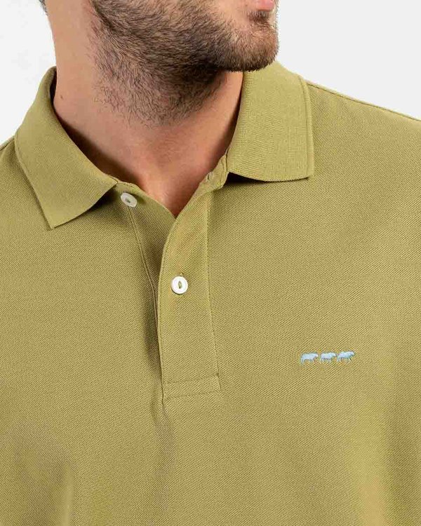 Polo piqué Douglas coupe droite manches courtes uni vert Polo piqué Douglas coupe droite manches courtes uni vert