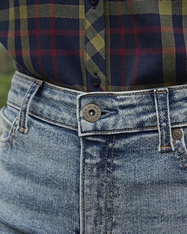 Jean slim denim effet délavé bleu Jean slim denim effet délavé bleu