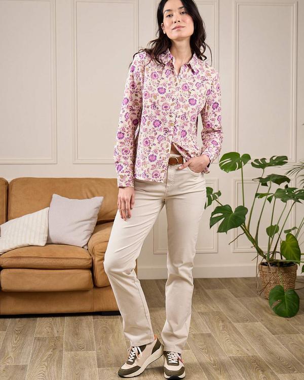 Chemise imprimée Émilia violet