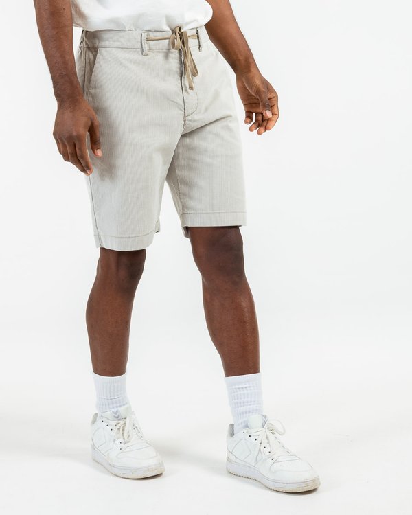 Bermuda rayé coton et élasthanne beige Bermuda rayé coton et élasthanne beige