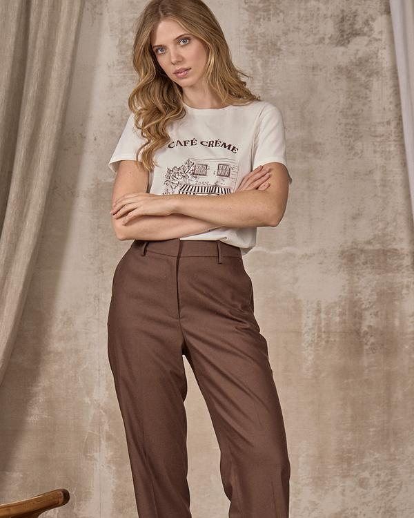T-shirt Café crème blanc