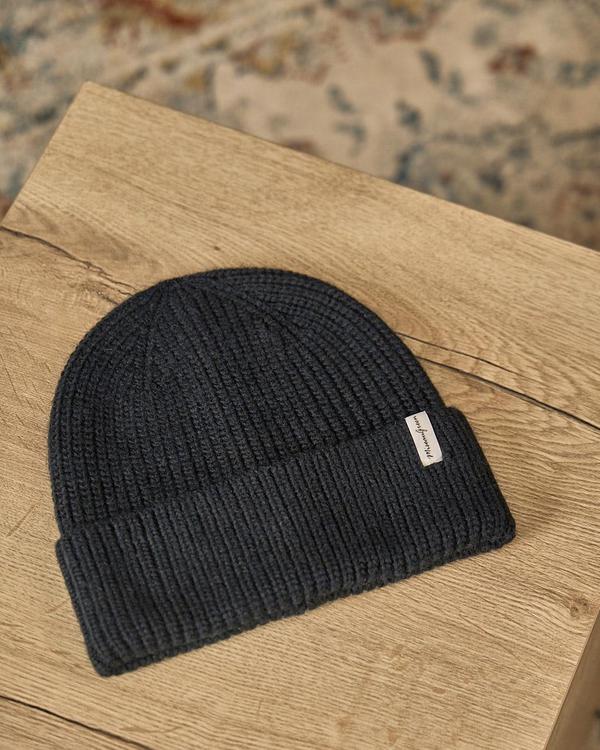 Bonnet maille bleu Bonnet maille bleu