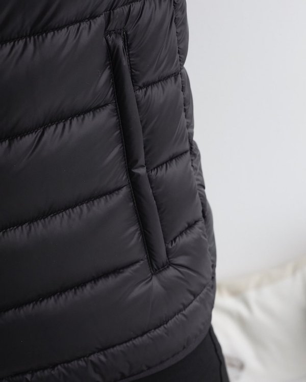 Doudoune matelassée déperlante unie noir Doudoune matelassée déperlante unie noir