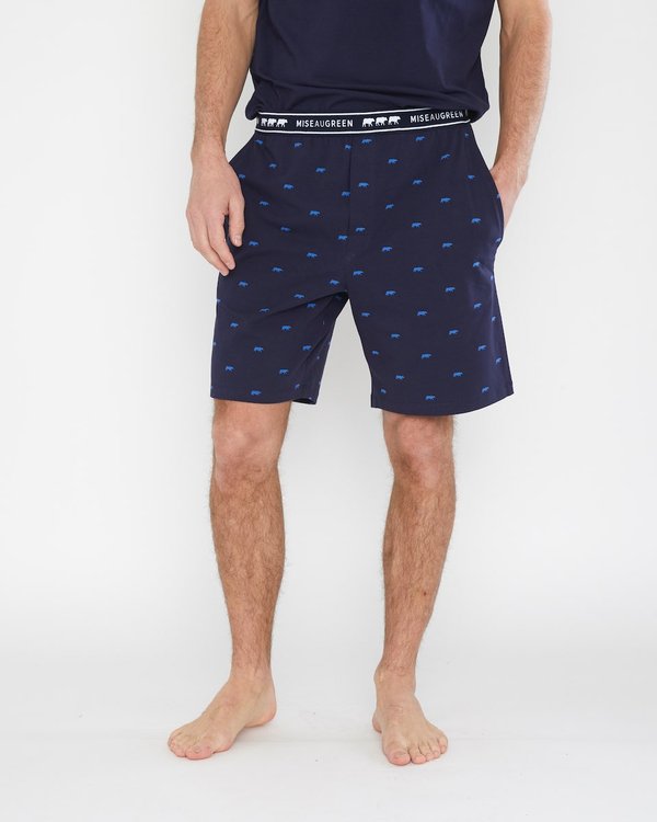 Pyjashort imprimé petites vaches bleu