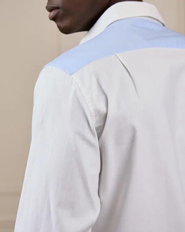 Chemise oxford patch vert