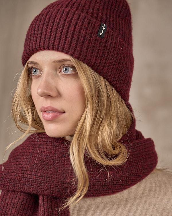 Bonnet maille rouge Bonnet maille rouge