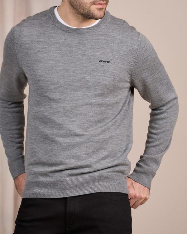 Pull col rond gris Pull col rond gris