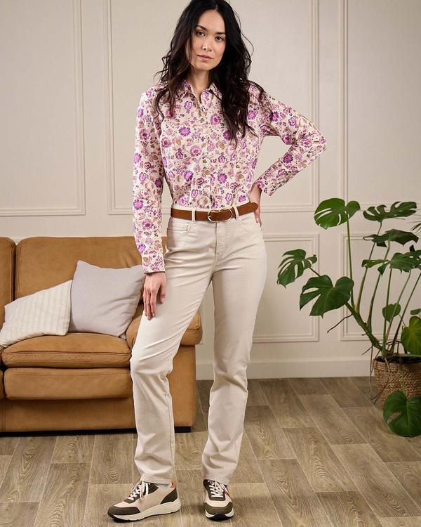 Chemise imprimée Émilia violet