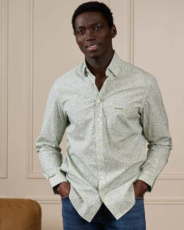 Chemise fantaisie vert