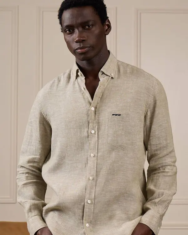 Chemise lin Gibson vert