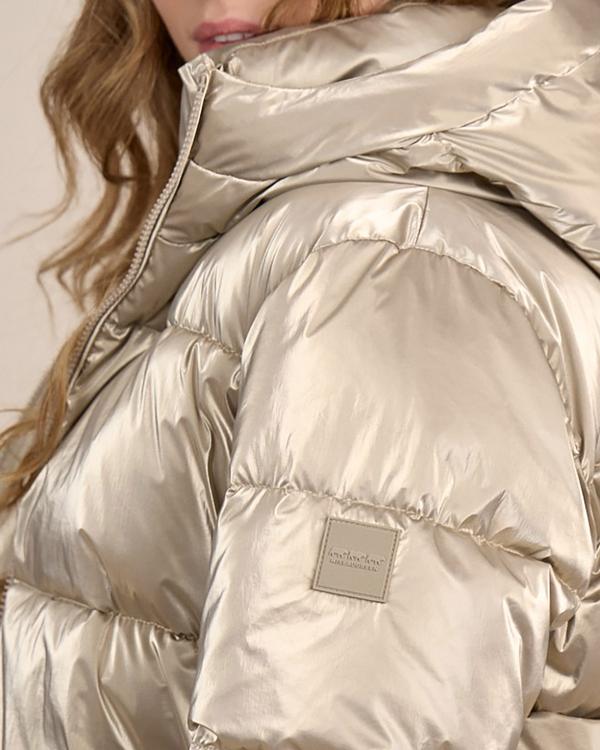 Doudoune courte beige