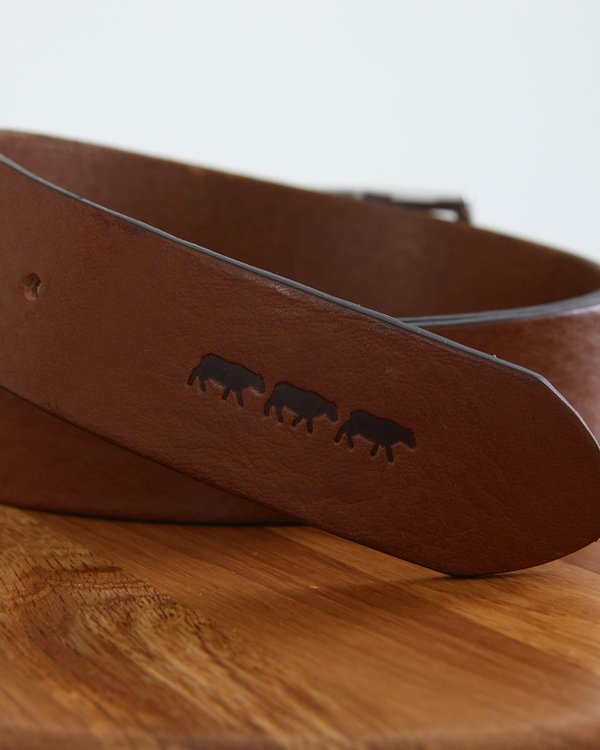 Ceinture à boucle unie en cuir