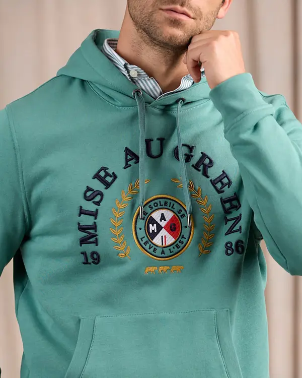 Hoodie blason vert