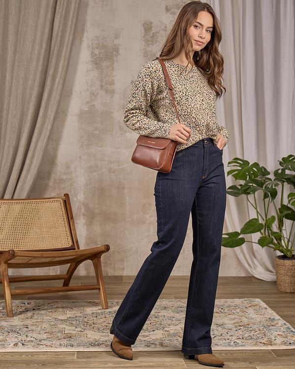 Pull fleuri beige