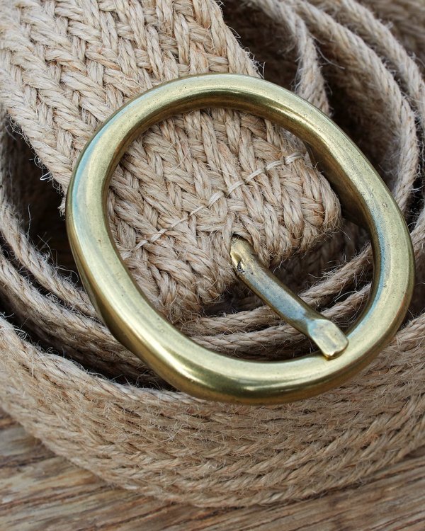 Ceinture tressée en jute à boucle beige Ceinture tressée en jute à boucle beige