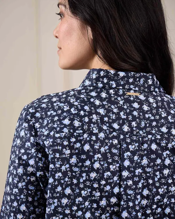 Chemise imprimée Émilia bleu