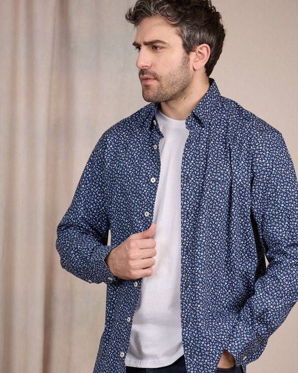 Chemise à imprimé floral bleu Chemise à imprimé floral bleu
