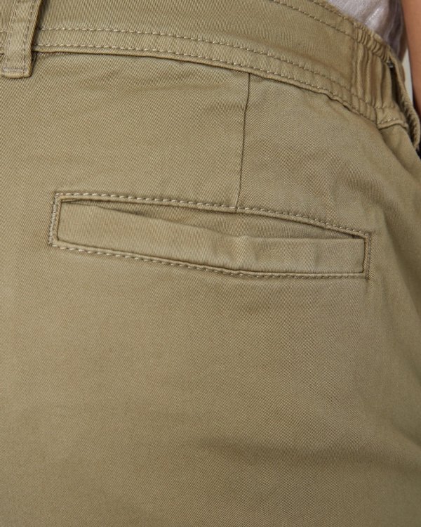 Pantalon chino Lucas taille élastique en coton vert