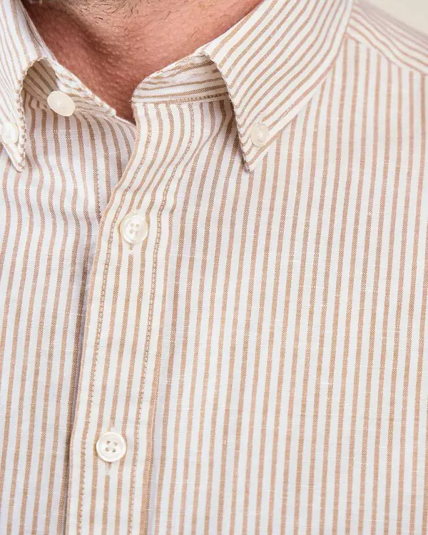Chemise rayée Garrie beige